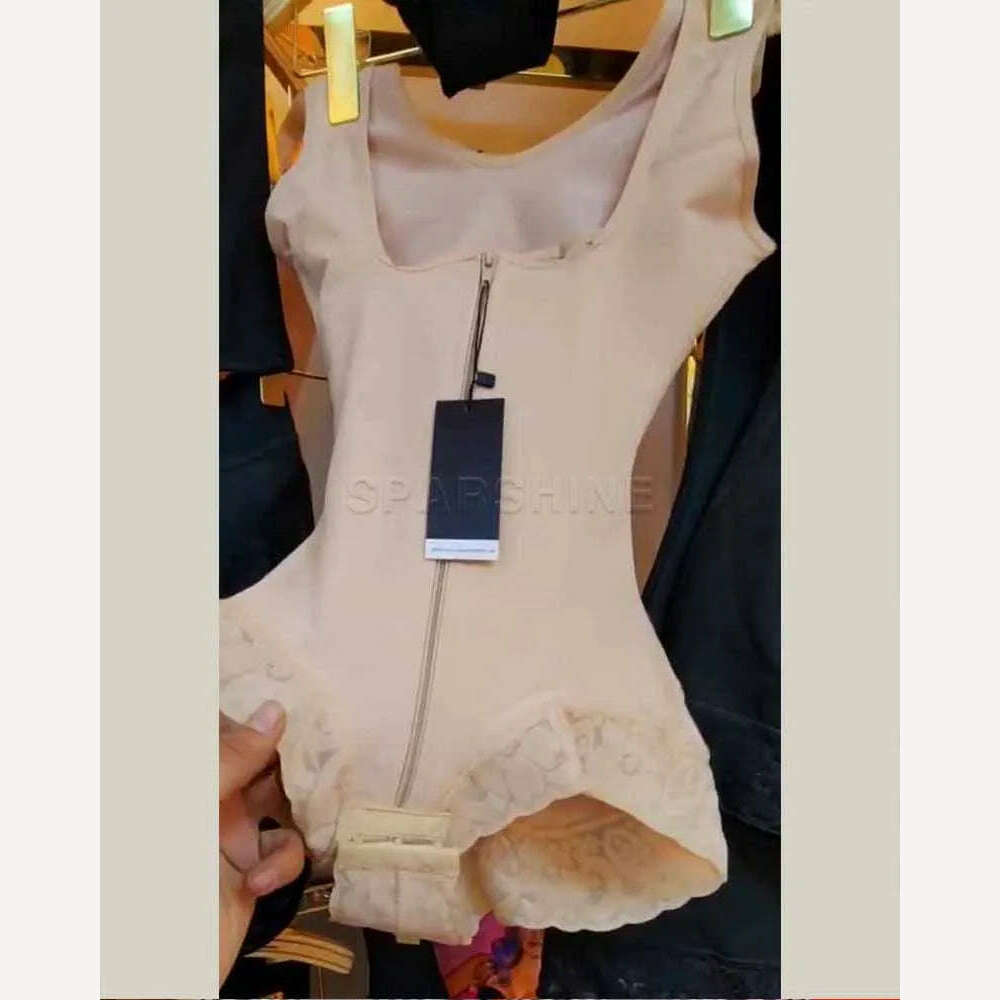 Double Control Colombian Girdles For Women Remove The Belly Buckle Zipper Triangular Connector Body Faja Belts - KIMLUD