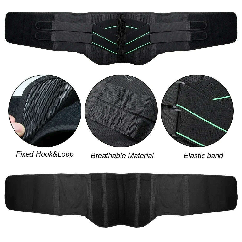 KIMLUD, Double Pull Back Lumbar Support Belt Waist Orthopedic Corset Men Women Spine Decompression Waist Trainer Brace Back Pain Relief, KIMLUD Womens Clothes
