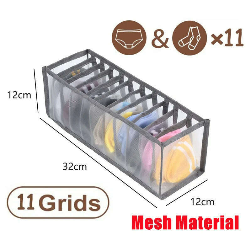 KIMLUD, Double Row Clothes Organizer Boxes Bedroom Cabinets Drawers Organizer For Underwear Socks Pants Storage Box Wardrobe Organizer, KIMLUD Womens Clothes