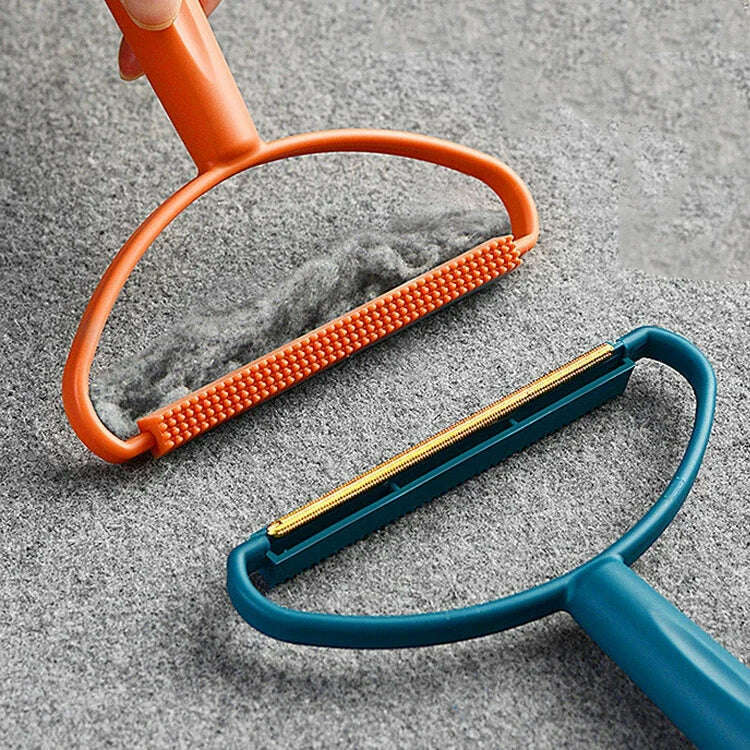 Double-Side Lint Remover Portable Pet Hair Remover Brush Manual Fluff Remover Clothes Fuzz Fabric Shaver Carpet Clothes Brush - KIMLUD