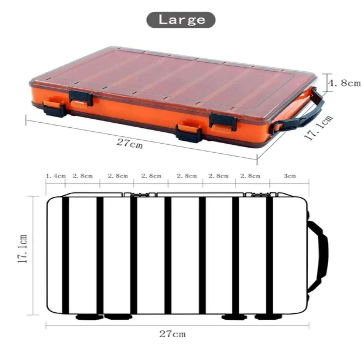KIMLUD, Double-sided Lure Box Double-layer Tool Box Hard Bait Box Accessories Box Wooden Shrimp Box Minnow Pencil Fish Lure Box, Wooden shrimp box-L / korea, KIMLUD APPAREL - Womens Clothes
