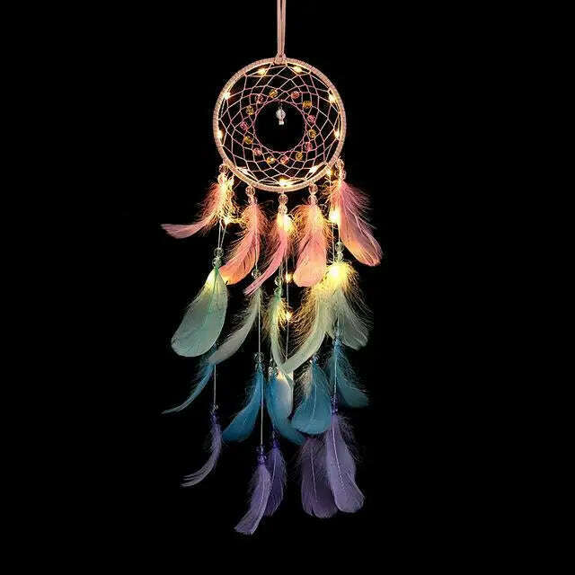 KIMLUD, dream catcher decor for home nordic decoration home kids room decoration wind chimes dream catchers hanging dreamcatcher new, BWithlight, KIMLUD APPAREL - Womens Clothes