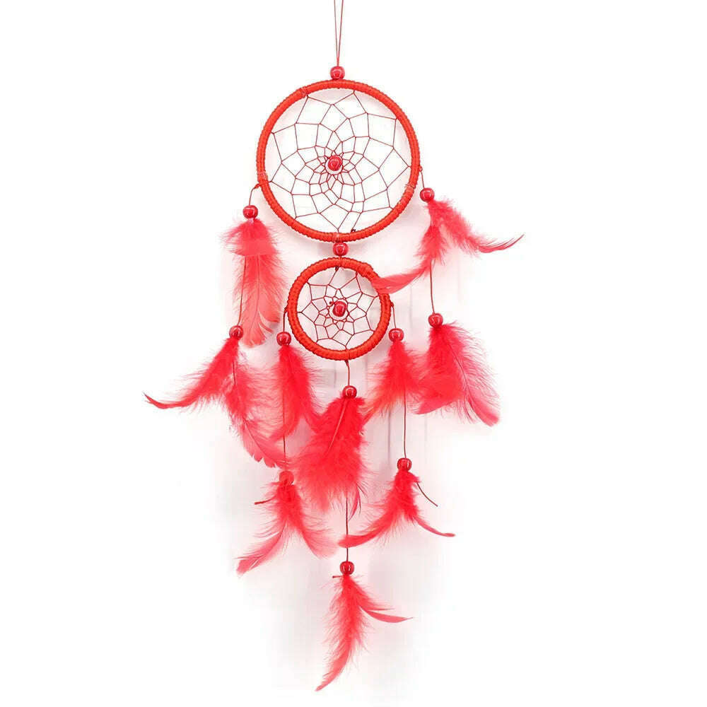 KIMLUD, Dream Catcher Room Decor Feather Weaving Catching Up The Dream Angle Dreamcatcher Wind Chimes Indian Style Religious Mascot, KIMLUD Womens Clothes