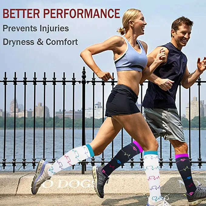 Dropship Compression Stockings Batch Socks Varicose Veins Nurse Socks Football Running Men Women Outdoor Sports Socks Unisex - KIMLUD