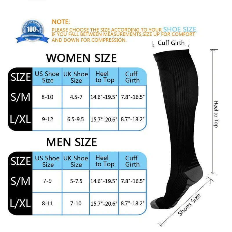 Dropship Compression Stockings Batch Socks Varicose Veins Nurse Socks Football Running Men Women Outdoor Sports Socks Unisex - KIMLUD