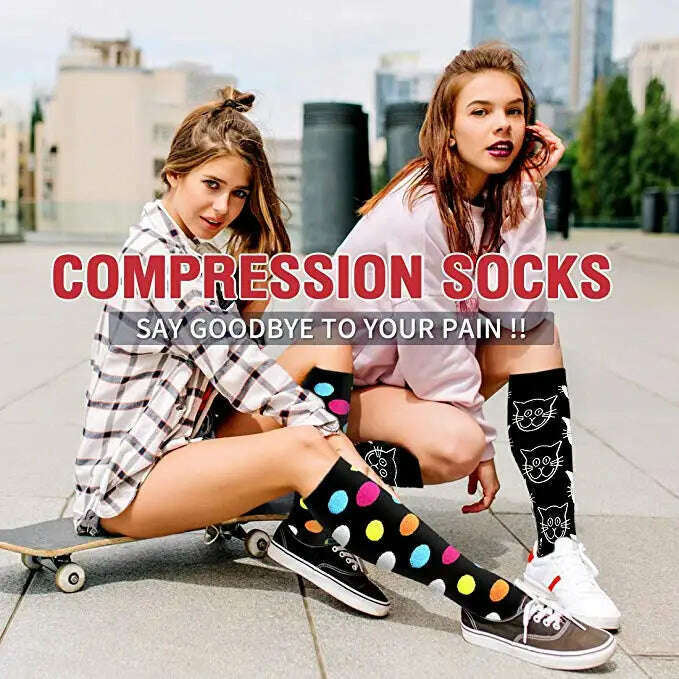 Dropship Compression Stockings Batch Socks Varicose Veins Nurse Socks Football Running Men Women Outdoor Sports Socks Unisex - KIMLUD