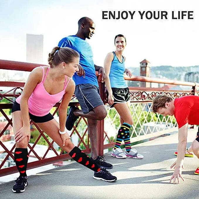 Dropship Compression Stockings Batch Socks Varicose Veins Nurse Socks Football Running Men Women Outdoor Sports Socks Unisex - KIMLUD