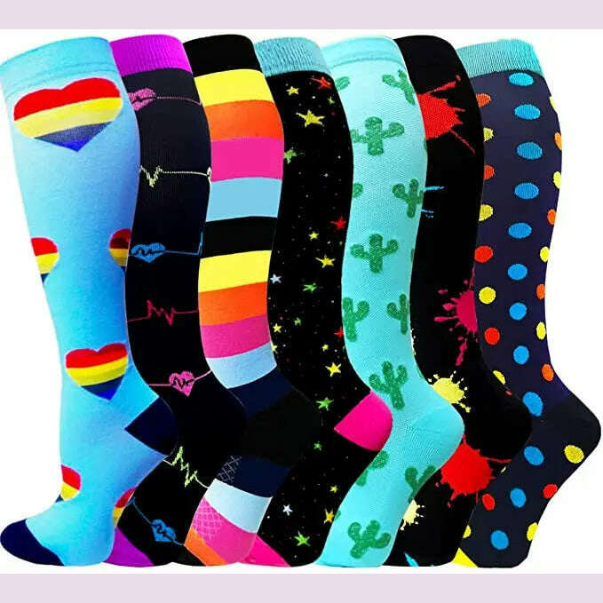 Dropship Compression Stockings Batch Socks Varicose Veins Nurse Socks Football Running Men Women Outdoor Sports Socks Unisex - KIMLUD
