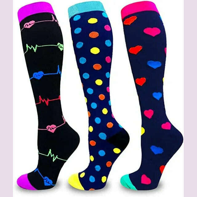 Dropship Compression Stockings Batch Socks Varicose Veins Nurse Socks Football Running Men Women Outdoor Sports Socks Unisex - KIMLUD