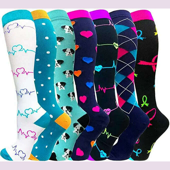 Dropship Compression Stockings Batch Socks Varicose Veins Nurse Socks Football Running Men Women Outdoor Sports Socks Unisex - KIMLUD