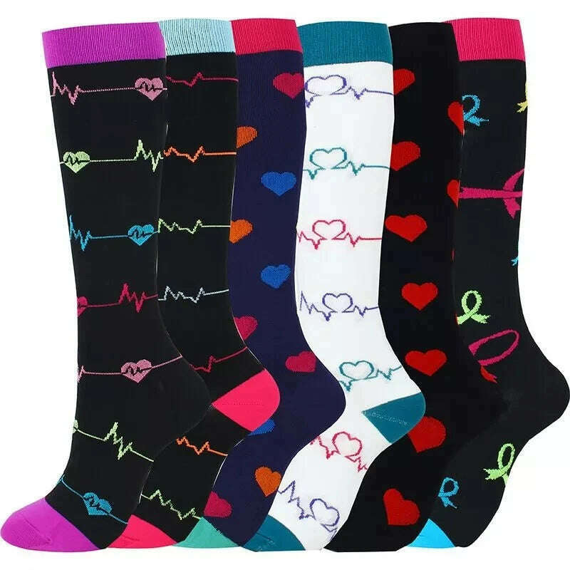 Dropship Compression Stockings Batch Socks Varicose Veins Nurse Socks Football Running Men Women Outdoor Sports Socks Unisex - KIMLUD