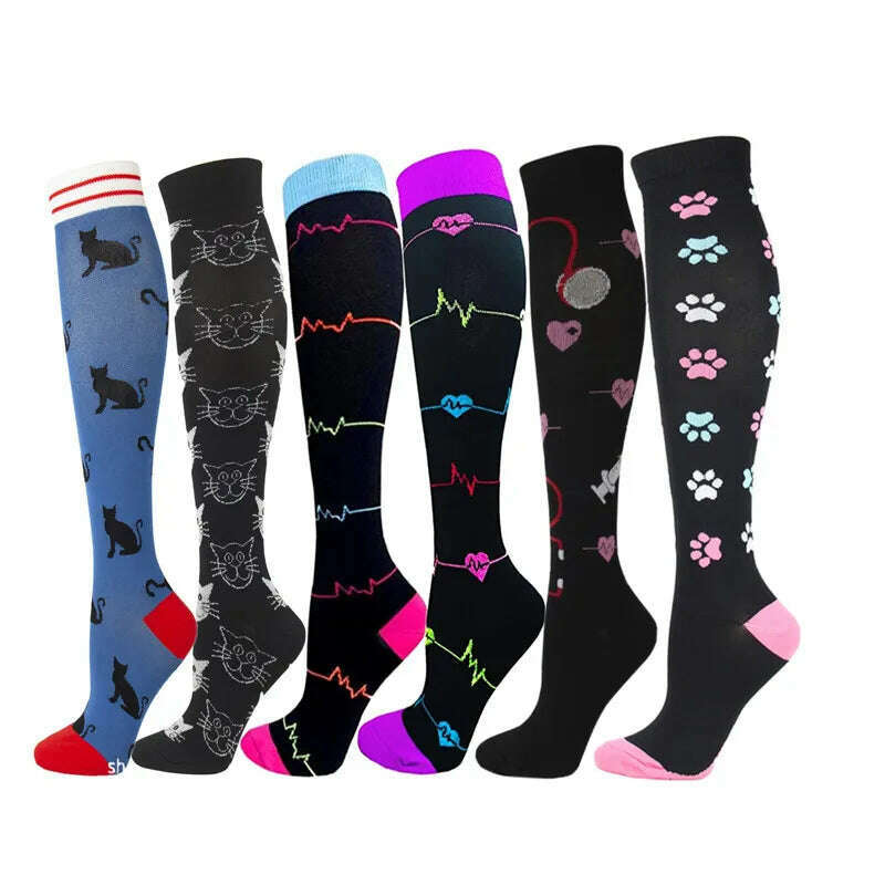Dropship Compression Stockings Batch Socks Varicose Veins Nurse Socks Football Running Men Women Outdoor Sports Socks Unisex - KIMLUD