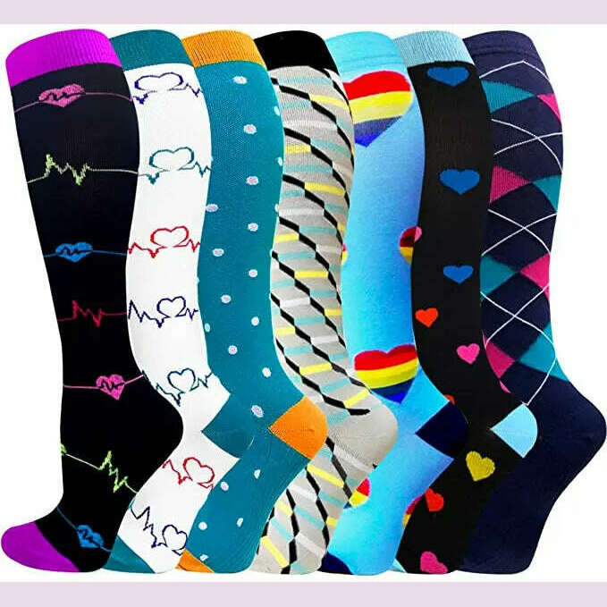 Dropship Compression Stockings Batch Socks Varicose Veins Nurse Socks Football Running Men Women Outdoor Sports Socks Unisex - KIMLUD