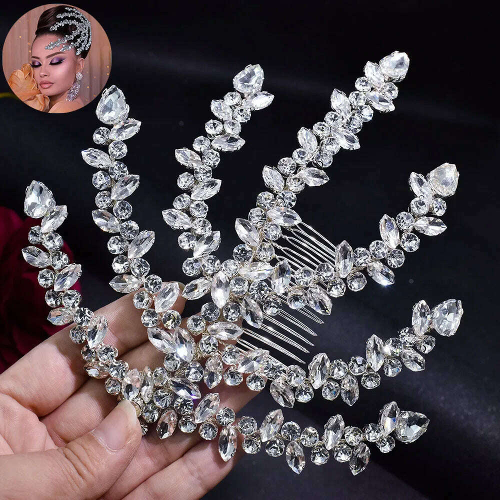 KIMLUD, DZ090 Wedding Tiaras and Crowns Crystal Bridal Hair Accessories Party Hair Band Gift Rhinestone Headbands for Women Headdress, DZ031-S, KIMLUD APPAREL - Womens Clothes