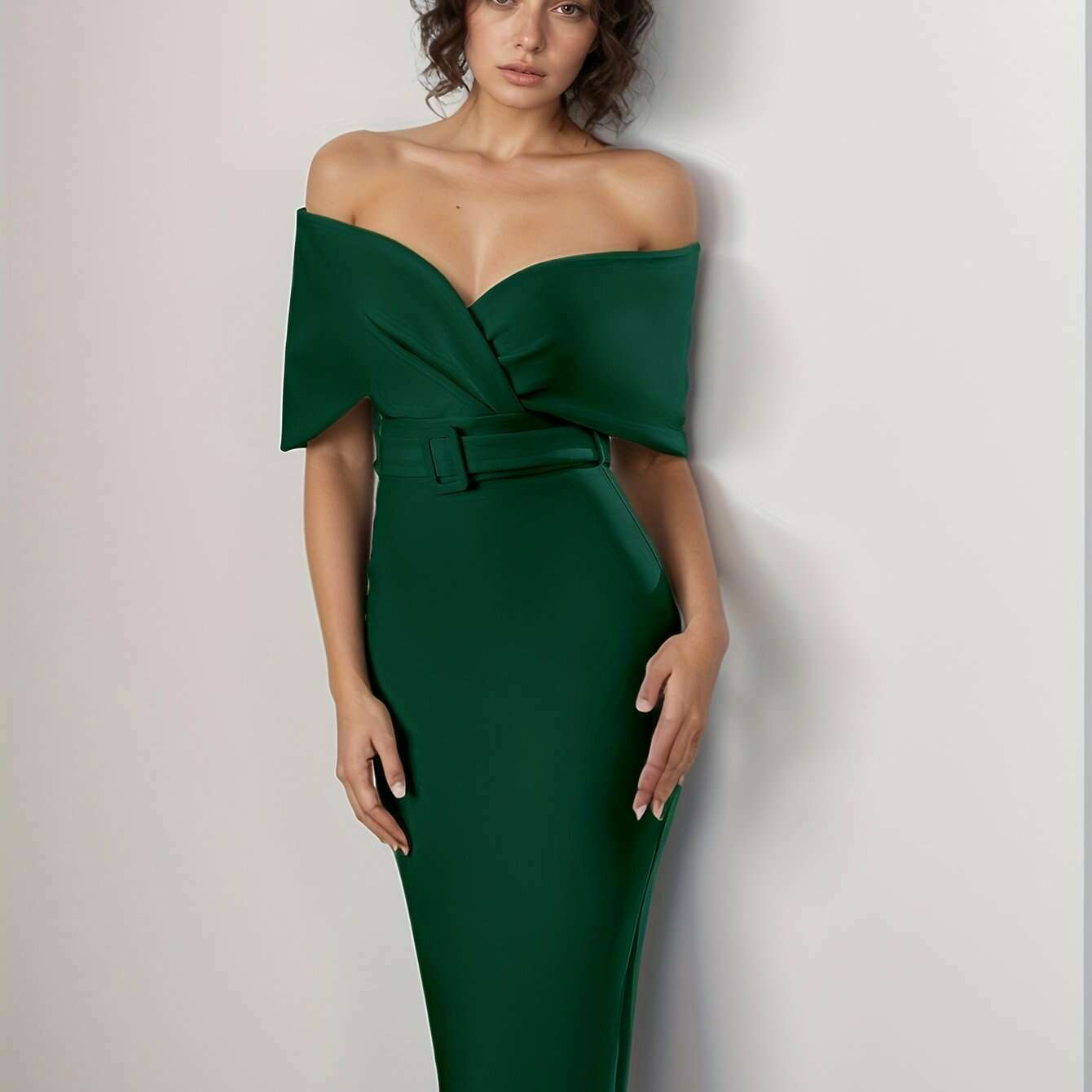 stunning-off-the-shoulder-bodycon-dress---v-neck-split-hem-belted-waist-elegant-design-for-wedding-party-formal-occasions---womens-clothing-body-hugging-silhouettekimlud-womens-fashion-34625794