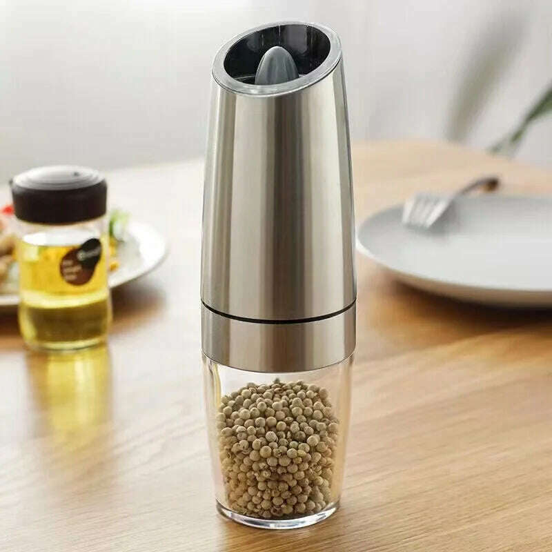 KIMLUD, Electric Automatic Mill Spice Salt and Pepper Grinder Gravity LED Light Adjustable Coarseness Kitchen Steak Tool Sets, KIMLUD Womens Clothes