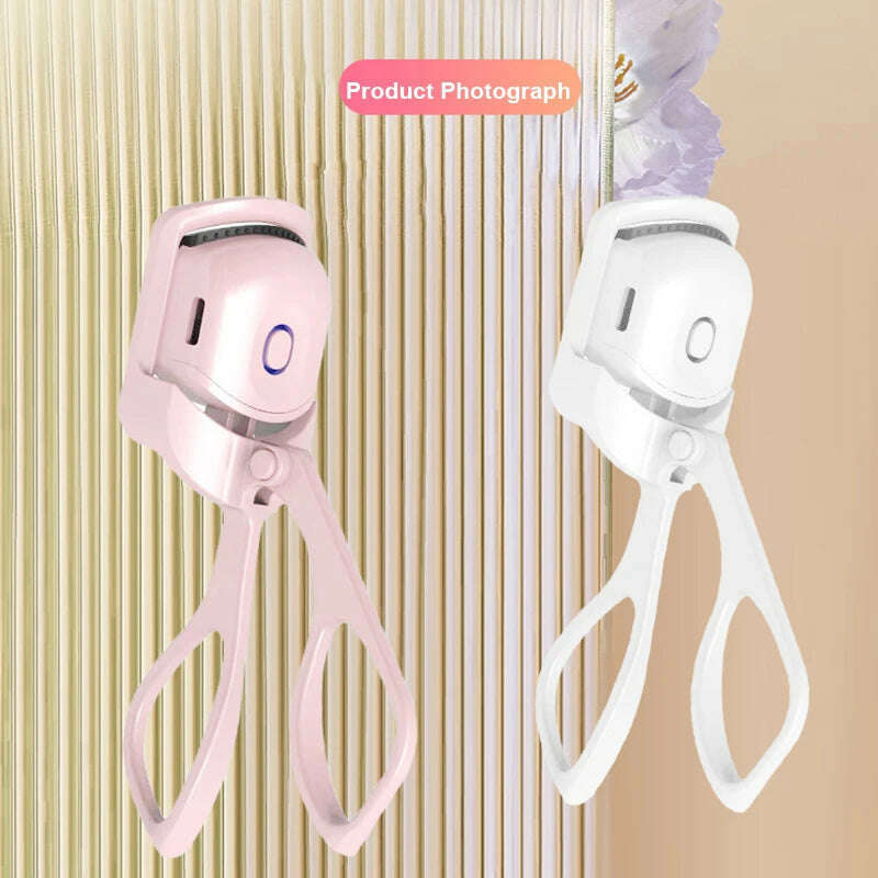 Electric Heated Eyelash Curler Eyelashes Curls Thermal Eyelash Curler Temperature Control Charging Mini Long Lasting Makeup Tool - KIMLUD