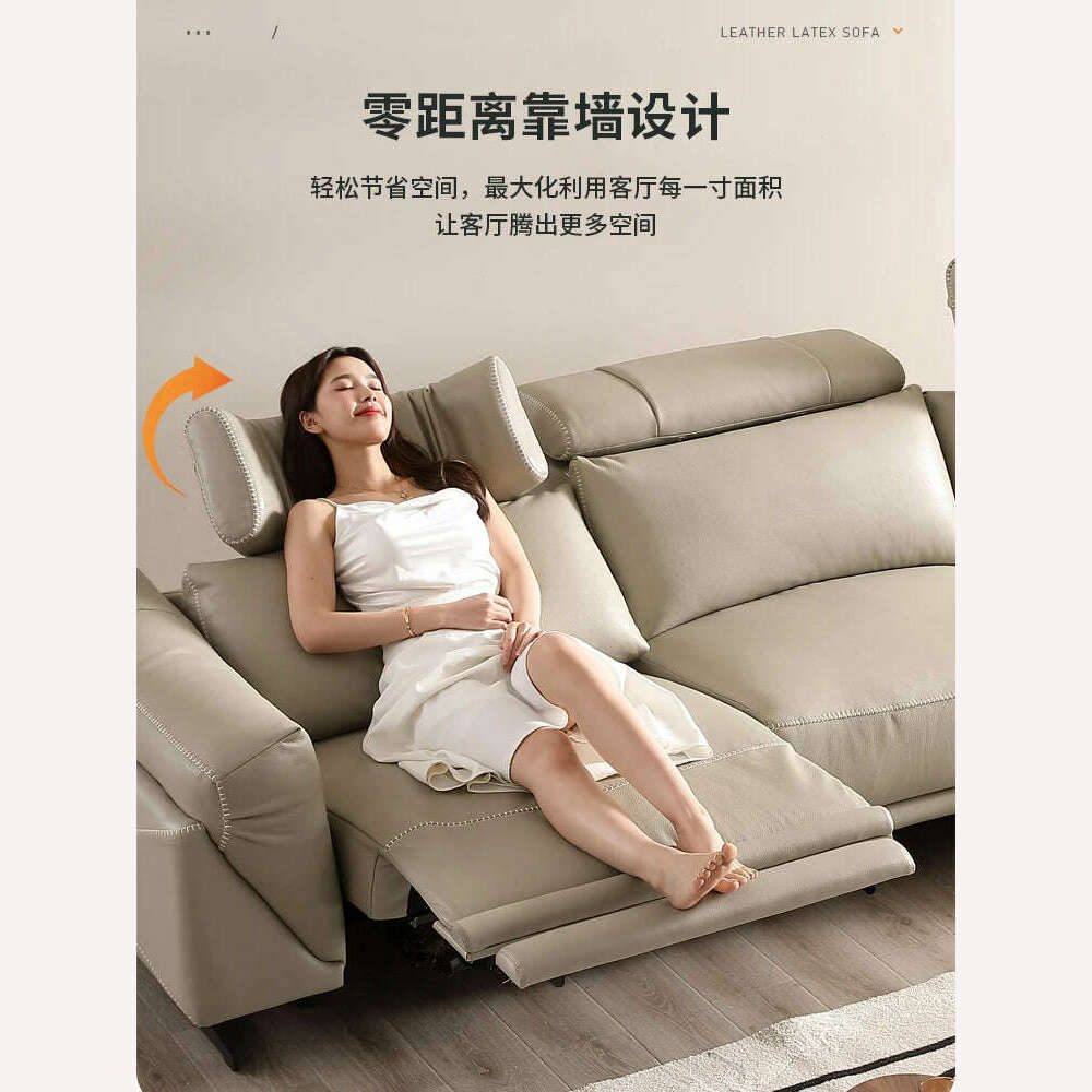 KIMLUD, Electric Reclining Sofa Set Functional Genuine Leather Sofa Cama Sectional Couch Theater Seats Convertible Big Sleeper Sofas, KIMLUD Womens Clothes