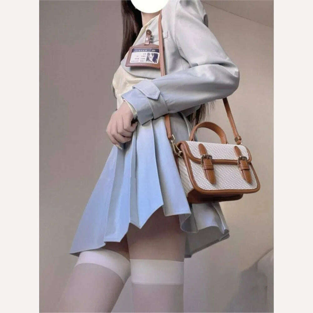 KIMLUD, Elegant 3 Piece Set Women Casual White Shirt Short Blazers Slim Fashion Mini Skirt Korean Style Suit Office Lady 2023 Summer y2k, KIMLUD Womens Clothes