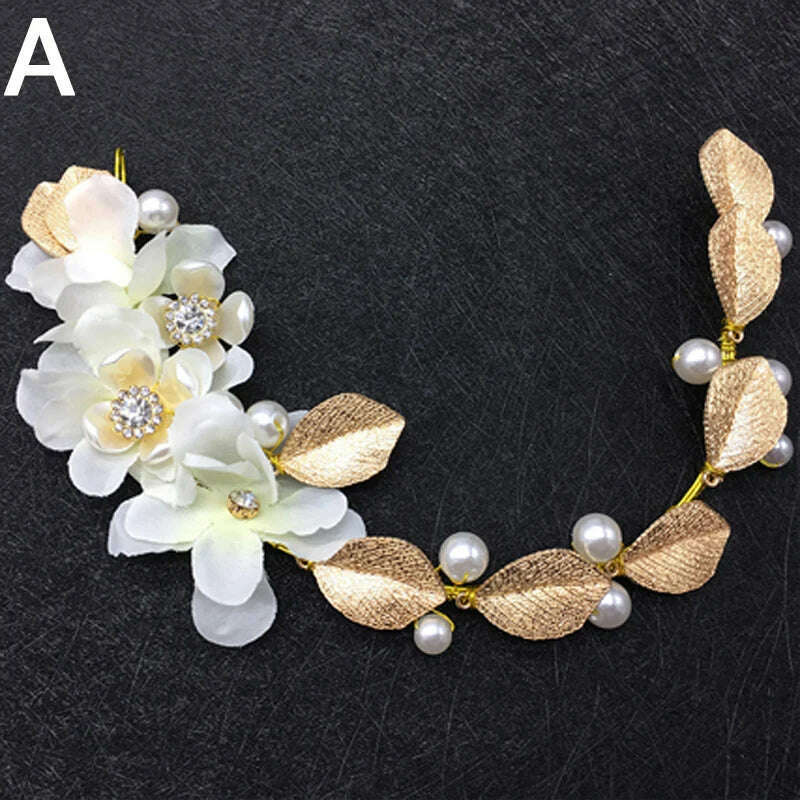 KIMLUD, Elegant Crystal Wedding Hair Comb Headwear Shiny Rhinestone Hairpin Ornaments Pearl Bridal Hair Clip Jewelry Hair Accessories, KIMLUD Womens Clothes