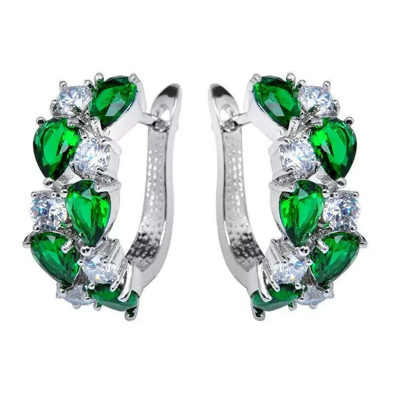 Elegant Imitation Pearl Silver Color Hoop Earrings for Women Jewelry Wedding Brincos Engagement Statement Earring Accessories - KIMLUD