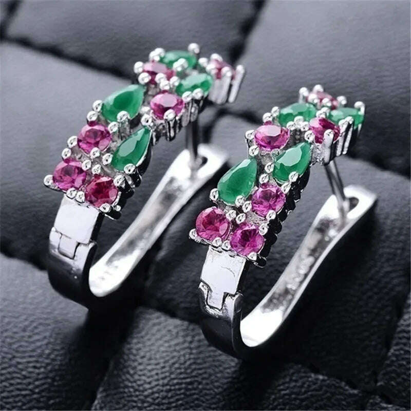 Elegant Imitation Pearl Silver Color Hoop Earrings for Women Jewelry Wedding Brincos Engagement Statement Earring Accessories - KIMLUD