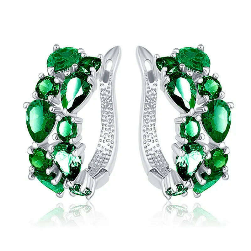 Elegant Imitation Pearl Silver Color Hoop Earrings for Women Jewelry Wedding Brincos Engagement Statement Earring Accessories - KIMLUD