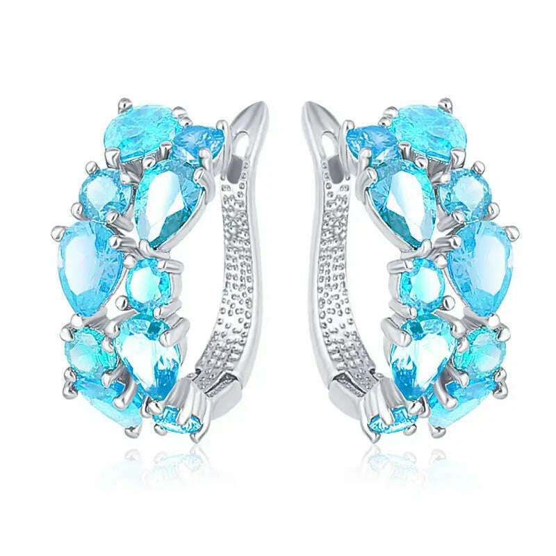 Elegant Imitation Pearl Silver Color Hoop Earrings for Women Jewelry Wedding Brincos Engagement Statement Earring Accessories - KIMLUD