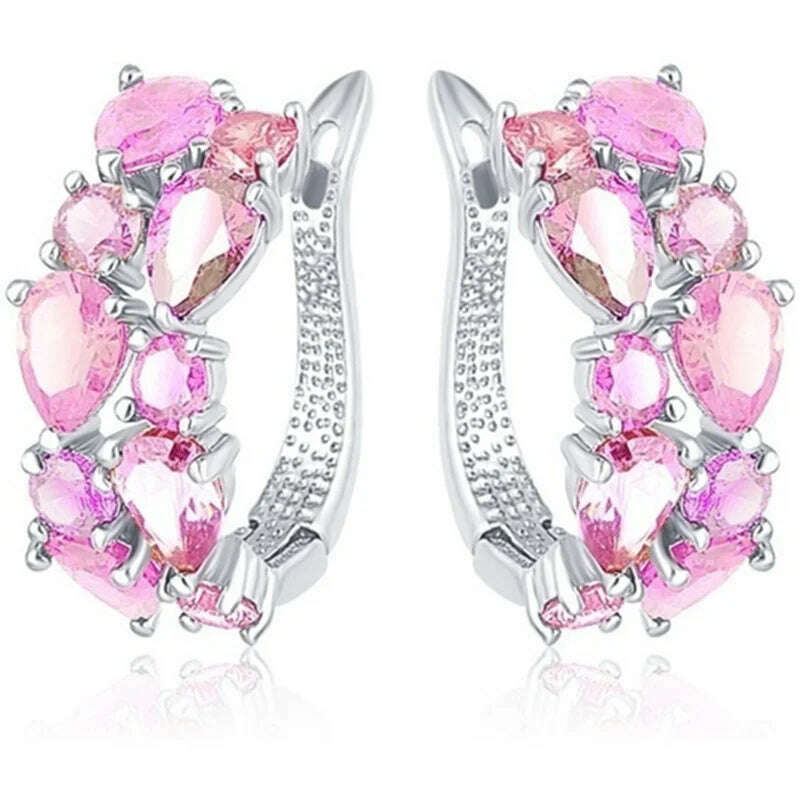 Elegant Imitation Pearl Silver Color Hoop Earrings for Women Jewelry Wedding Brincos Engagement Statement Earring Accessories - KIMLUD