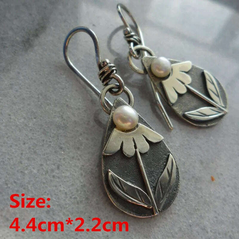 Elegant Imitation Pearl Silver Color Hoop Earrings for Women Jewelry Wedding Brincos Engagement Statement Earring Accessories - KIMLUD