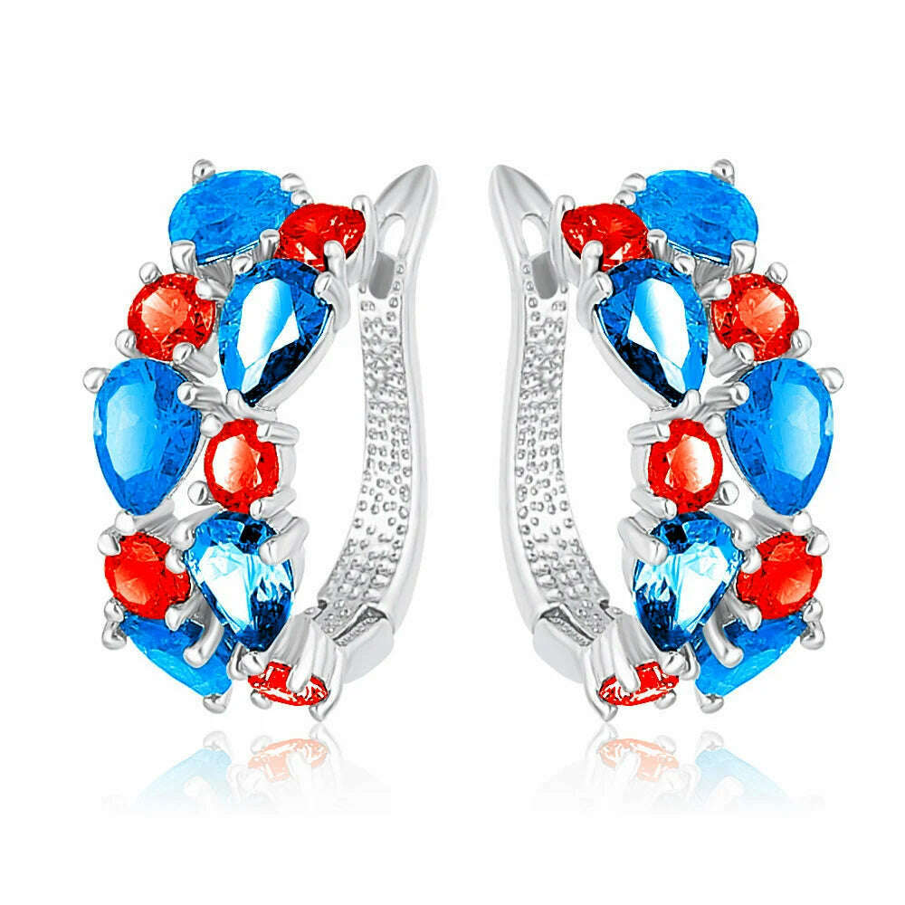 Elegant Imitation Pearl Silver Color Hoop Earrings for Women Jewelry Wedding Brincos Engagement Statement Earring Accessories - KIMLUD