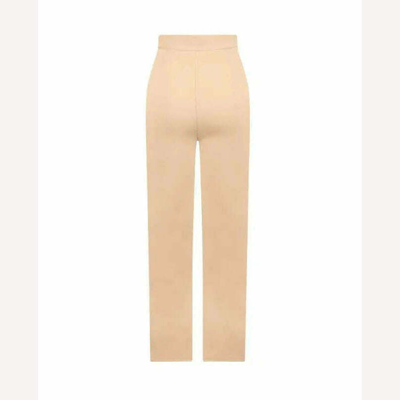 KIMLUD, Elegant Plain Zip Fly High Waist Work Pants 2023 Summer European & American Women's Clothing Casual Daily Fashion Trousers, KIMLUD Womens Clothes