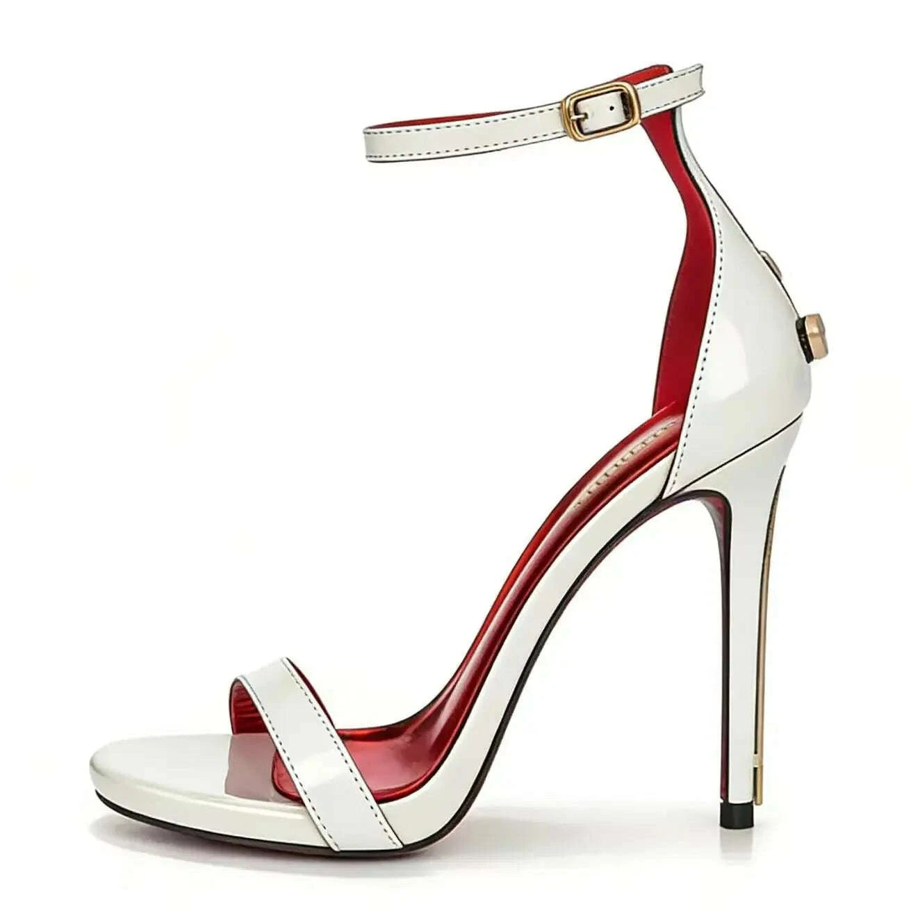 Elegant Sexy Patent Leather High Heeled Sandals Luxury Designer Fine Heel Fashion Women Zapatos