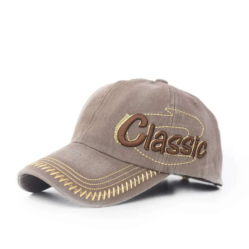 KIMLUD, Embroidered Summer Cap Hats For Men Women Casual Hats Hip Hop Baseball Caps classic Embroidered Letter Baseball Cap fashion hat, brown / Adjustable / >8Y, KIMLUD APPAREL - Womens Clothes