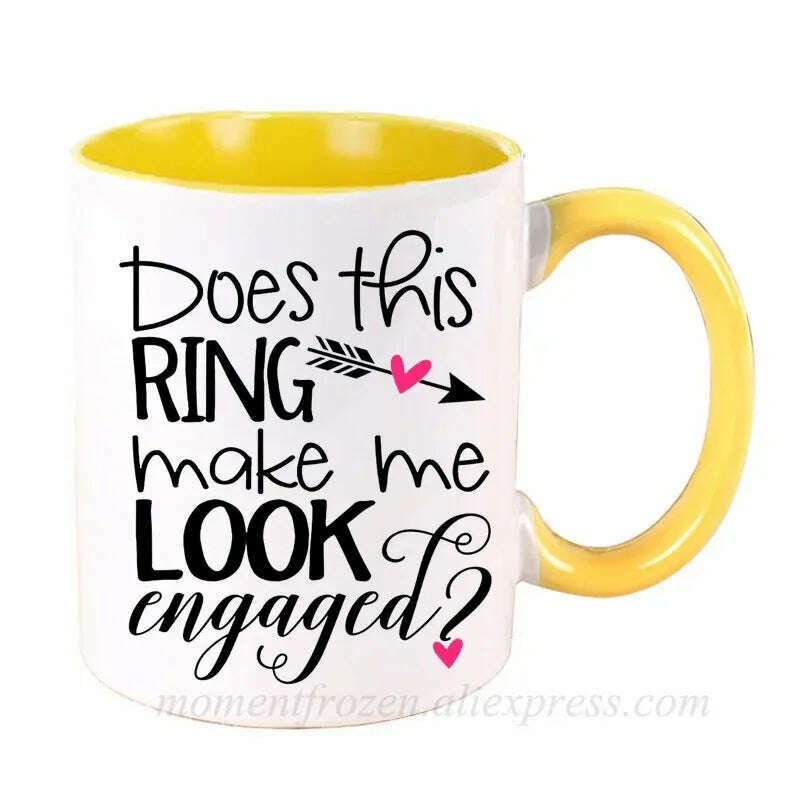 Engagement Cups Wedding Coffee Mugs Caffeine Cocoa Tea Mugen Bride Bridegroom Gifts Tableware Coffeeware Teaware Beer Drinkware - KIMLUD
