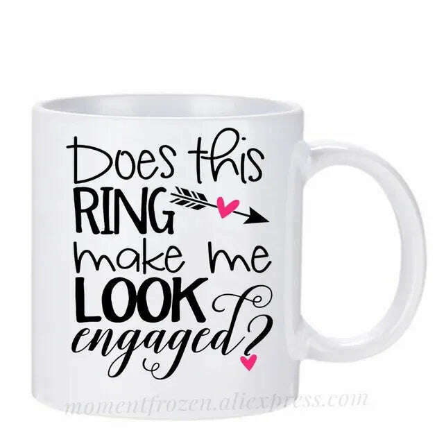 Engagement Cups Wedding Coffee Mugs Caffeine Cocoa Tea Mugen Bride Bridegroom Gifts Tableware Coffeeware Teaware Beer Drinkware - KIMLUD