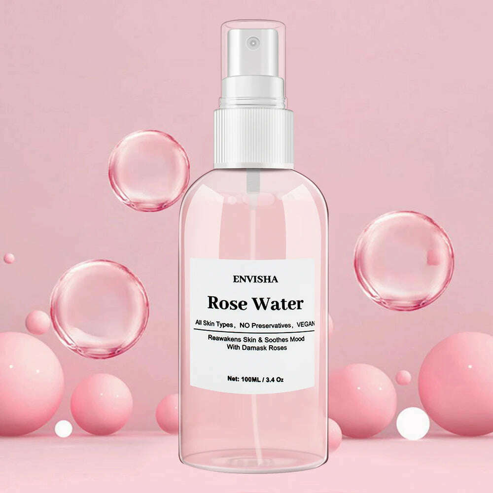 KIMLUD, ENVISHA Natural Rose Face Toner Facial Skin Care Anti-wrinkle Moisturizing Oil Control Whitening Shrink Pores Makeup Remover, KIMLUD Womens Clothes