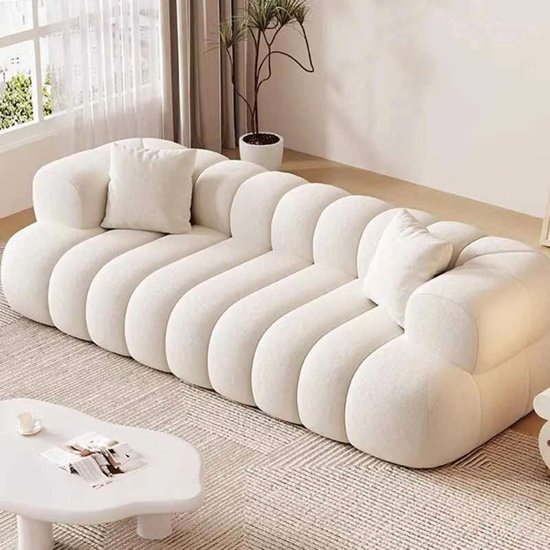 KIMLUD, Europe Living Room Sofas Minimalist Leather Recliner Designer Sofas Family Relaxing Woonkamer Banken Furniture Decoration, KIMLUD Womens Clothes