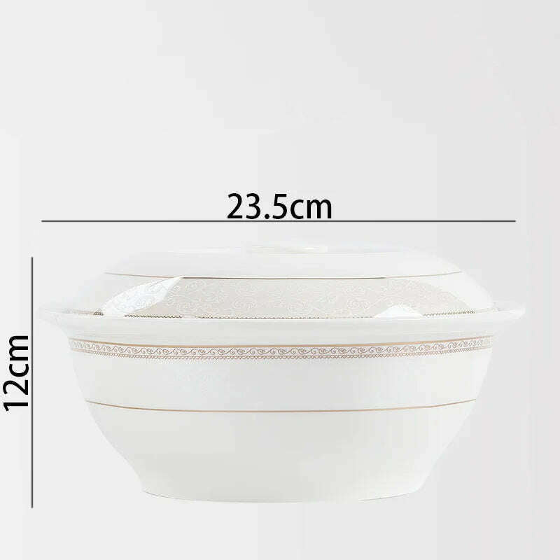 European Ceramic Plate Set Hand Stroke Western Restaurant Dinner Set Plates and Dishes Court Flower Relief Breakfast Bread Pan - KIMLUD