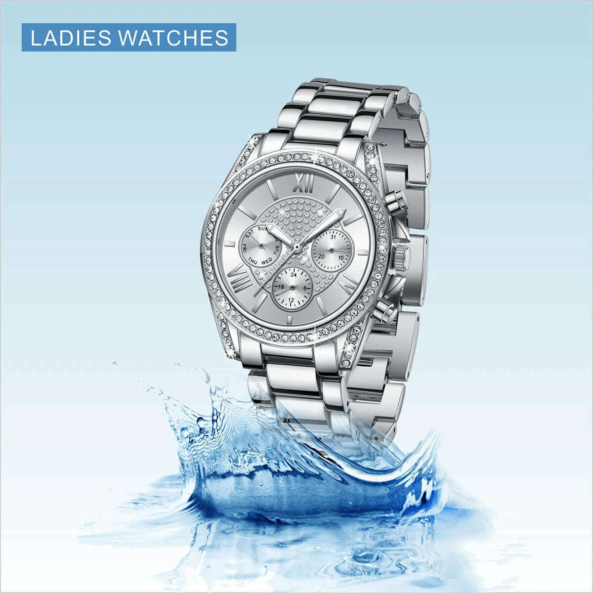 KIMLUD, Ever Move New Luxury Fashion Alloy Steel Watch For Ladies Casual Bracelet Waterproof Quartz Diamond Watches Gift for Girlfriend, KIMLUD Womens Clothes