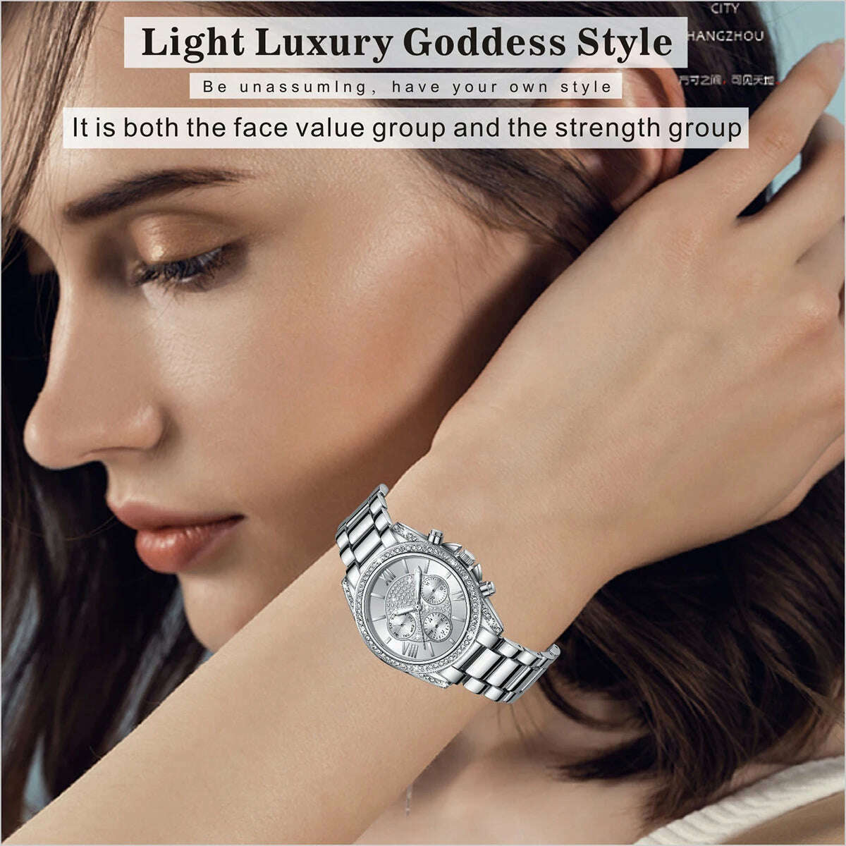 KIMLUD, Ever Move New Luxury Fashion Alloy Steel Watch For Ladies Casual Bracelet Waterproof Quartz Diamond Watches Gift for Girlfriend, KIMLUD Womens Clothes