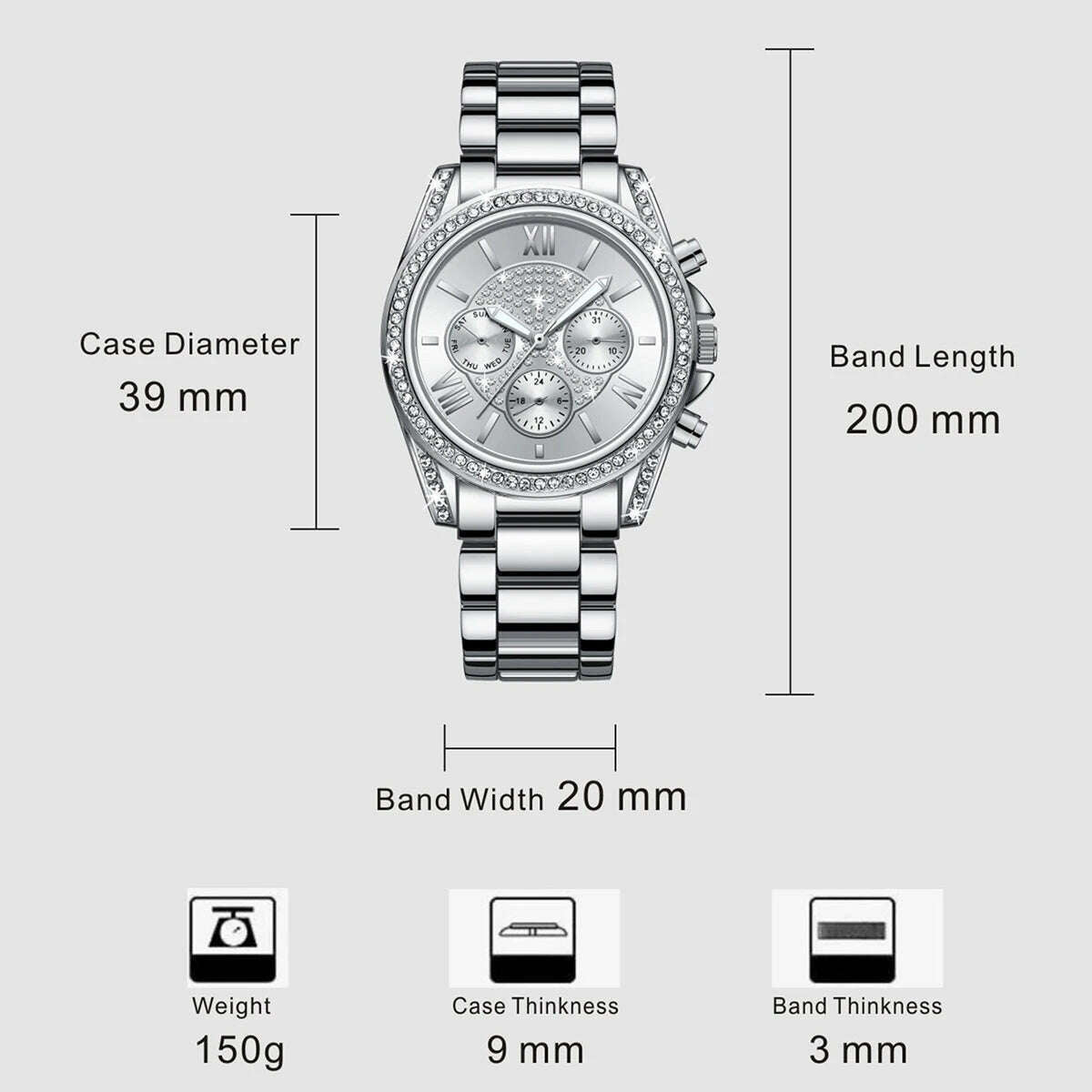 KIMLUD, Ever Move New Luxury Fashion Alloy Steel Watch For Ladies Casual Bracelet Waterproof Quartz Diamond Watches Gift for Girlfriend, KIMLUD Womens Clothes