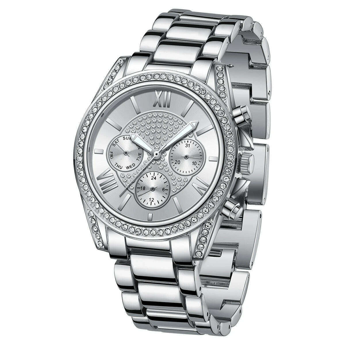 KIMLUD, Ever Move New Luxury Fashion Alloy Steel Watch For Ladies Casual Bracelet Waterproof Quartz Diamond Watches Gift for Girlfriend, 2068, KIMLUD APPAREL - Womens Clothes