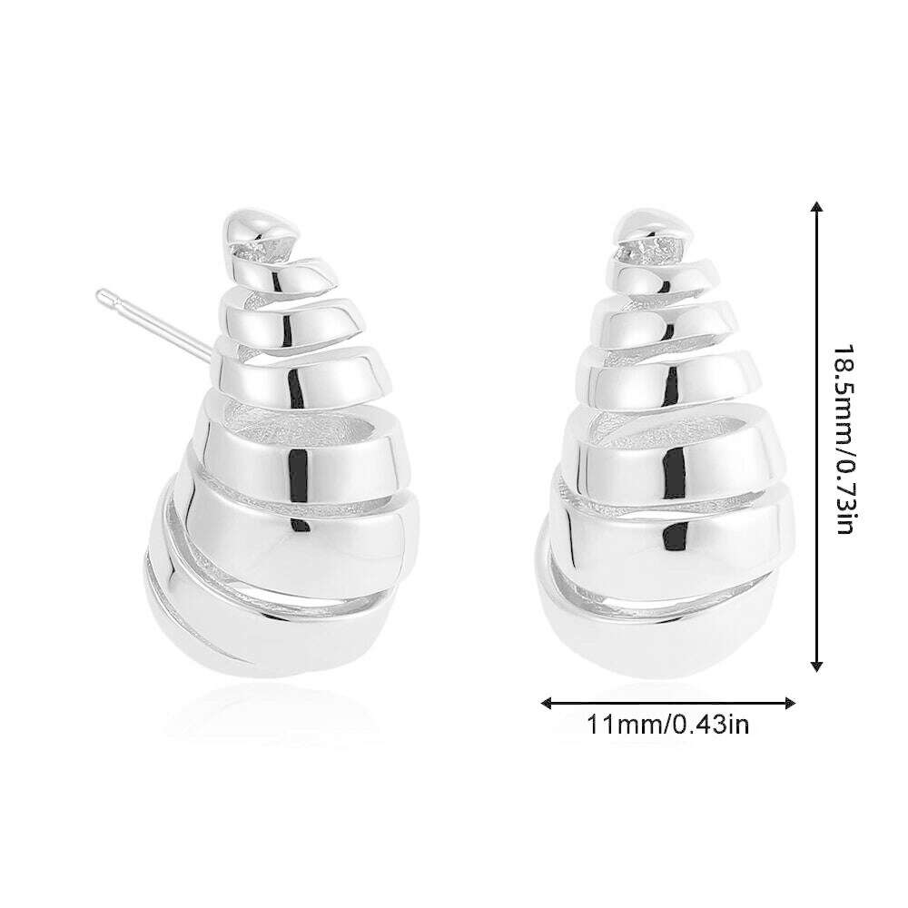 Exaggerate 50mm Big Water Drop 18K Gold Plated Metal Oversize Dupes Thick Drop Earrings Lightweight Stainless Steel Jewelry New - KIMLUD