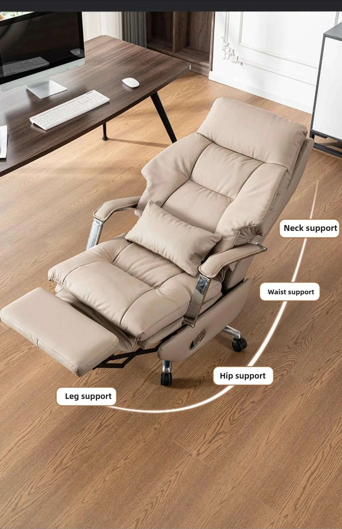 Executive Office Chair - Electric Reclining - Leather | KIMLUD