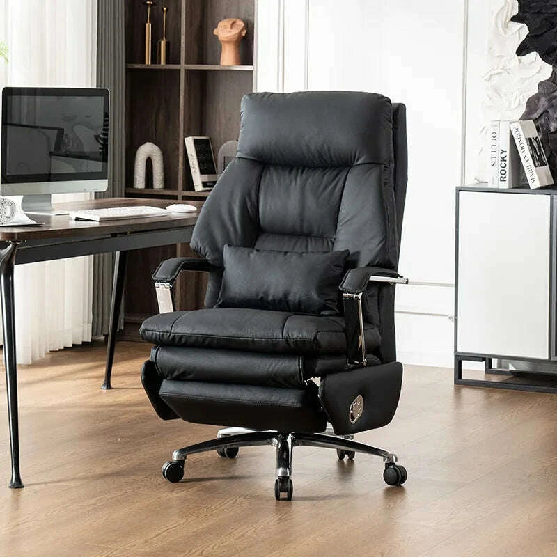 Executive Office Chair - Electric Reclining - Leather | KIMLUD