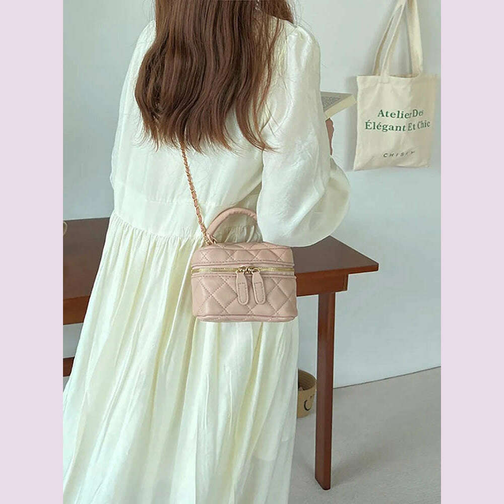 Exquisite Mini Bag For Women 2024 New Handheld Chain Versatile One Shoulder Crossbody Bags Vintage Simple Casual Commuter Pack - KIMLUD