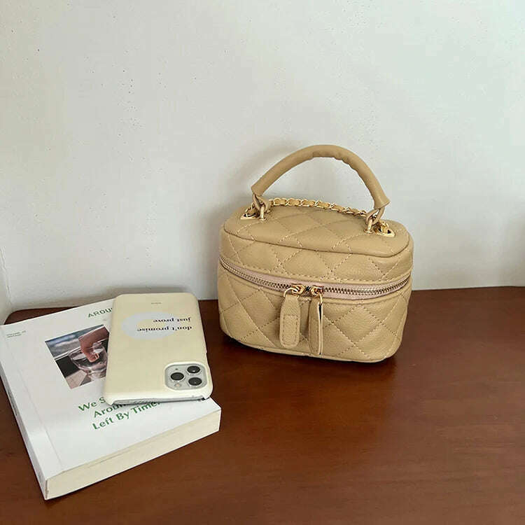 Exquisite Mini Bag For Women 2024 New Handheld Chain Versatile One Shoulder Crossbody Bags Vintage Simple Casual Commuter Pack - KIMLUD