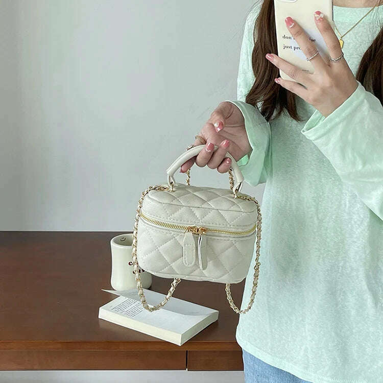 Exquisite Mini Bag For Women 2024 New Handheld Chain Versatile One Shoulder Crossbody Bags Vintage Simple Casual Commuter Pack - KIMLUD