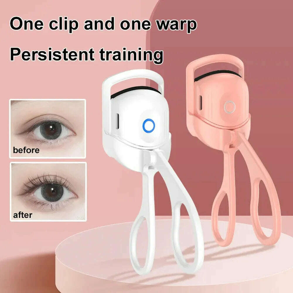 KIMLUD, Eyelash Curler Electric Heated Comb Eye Lash Perm Long Lasting Eyelashes Curls Thermal Eyelash Curler Portable Makeup Tools, KIMLUD Womens Clothes